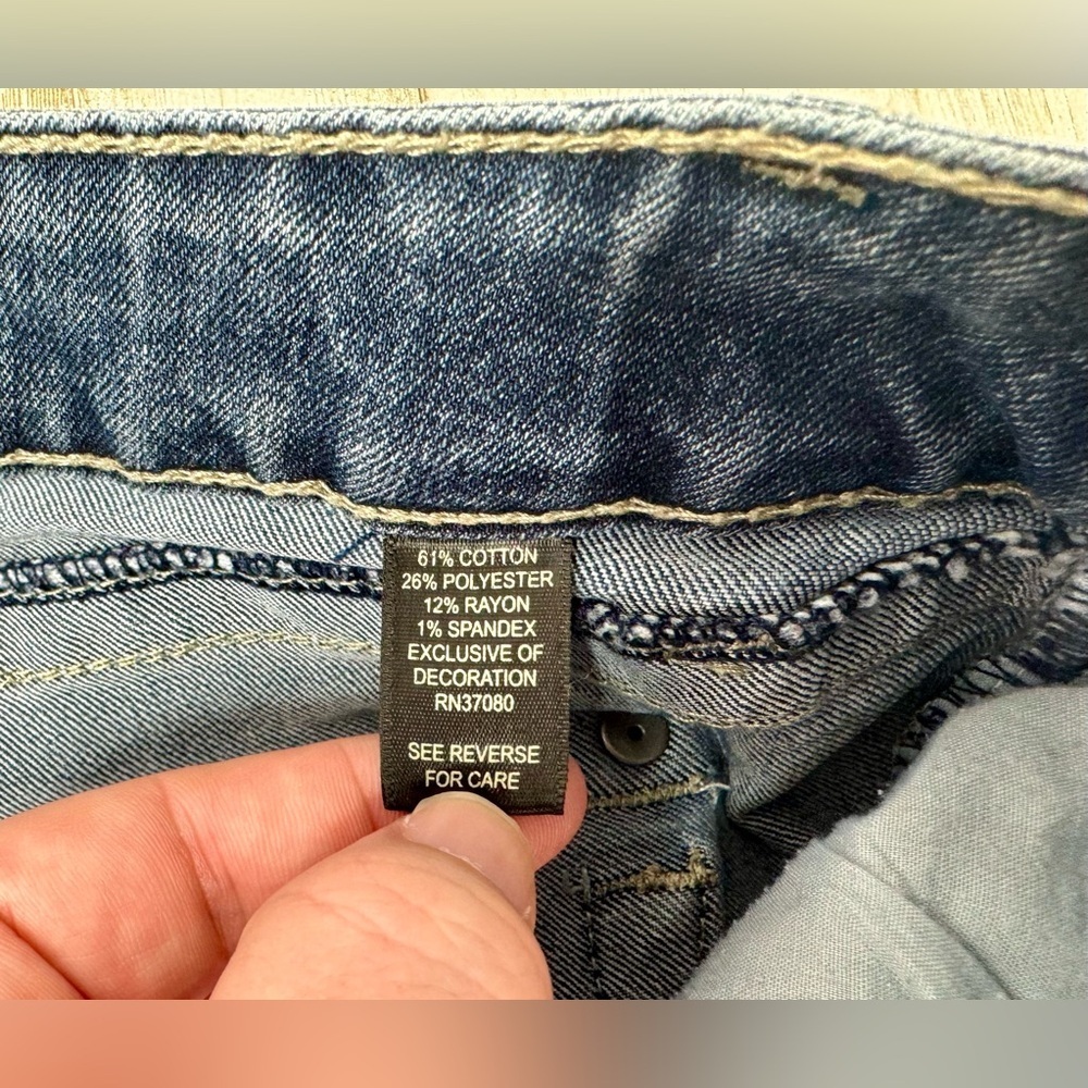 Cato Premium Jeans Women's 14 38x31 Blue Straight Leg Mid Rise - Picture 7 of 11
